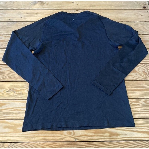 Lululemon Swiftly Henley Shirt Size Medium Men’s Black Long Sleeve - Picture 2 of 9